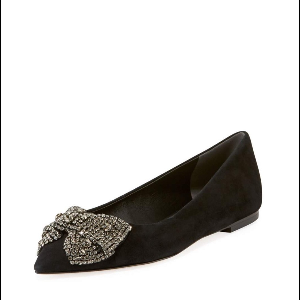 Tory Burch "Esme" ballerina with crystal bow